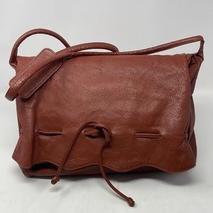 Vintage Claudio Leather Drawstring Flap Crossbody🖤